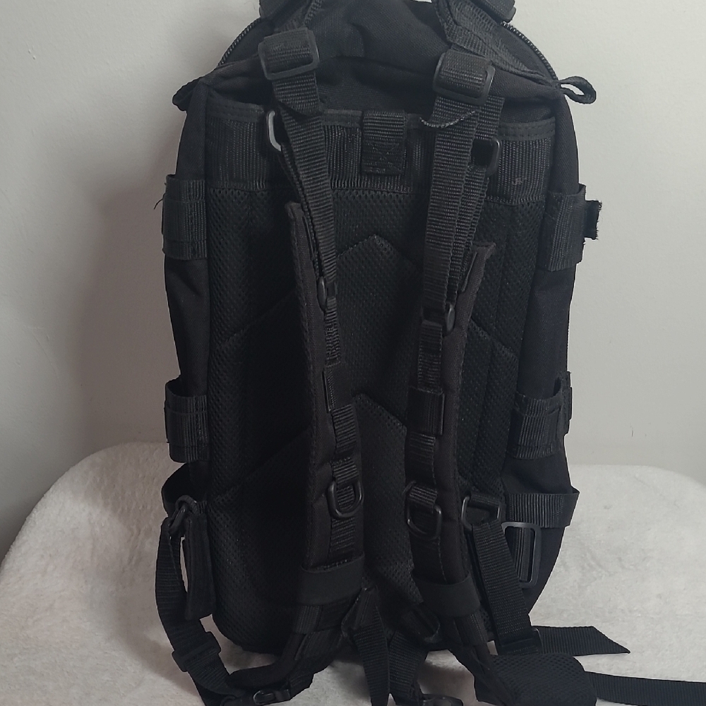 Black Tactical Backpack with MOLLE System - Picture 5 of 13